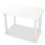 3 Piece Bistro Set Plastic White - Front View