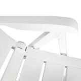 3 Piece Bistro Set Plastic White - Low Angle
