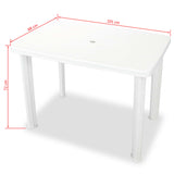 3 Piece Bistro Set Plastic White - Extra Image