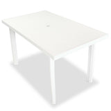 5 Piece Outdoor Dining Set Plastic White