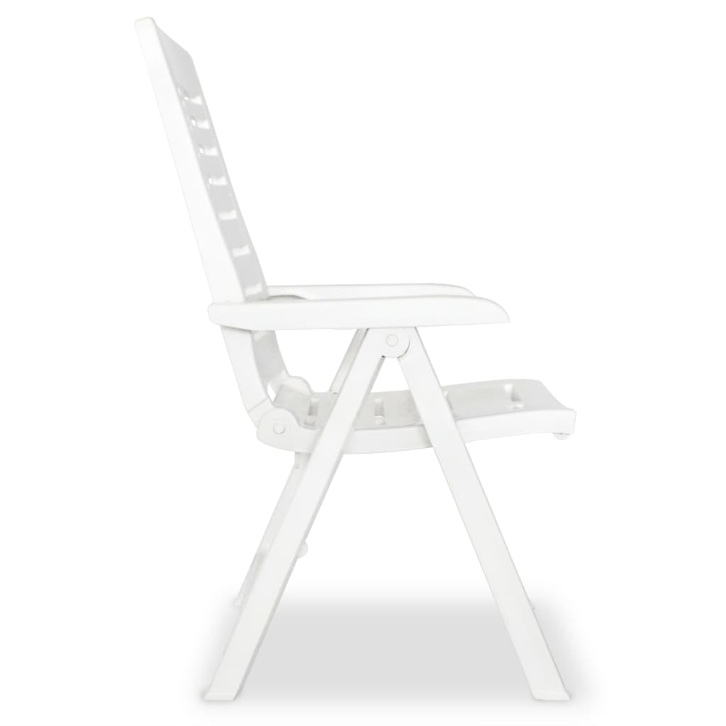 9 Piece Outdoor Dining Set Plastic White