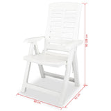 11 Piece Outdoor Dining Set Plastic White - Extra Image