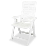 11 Piece Outdoor Dining Set Plastic White