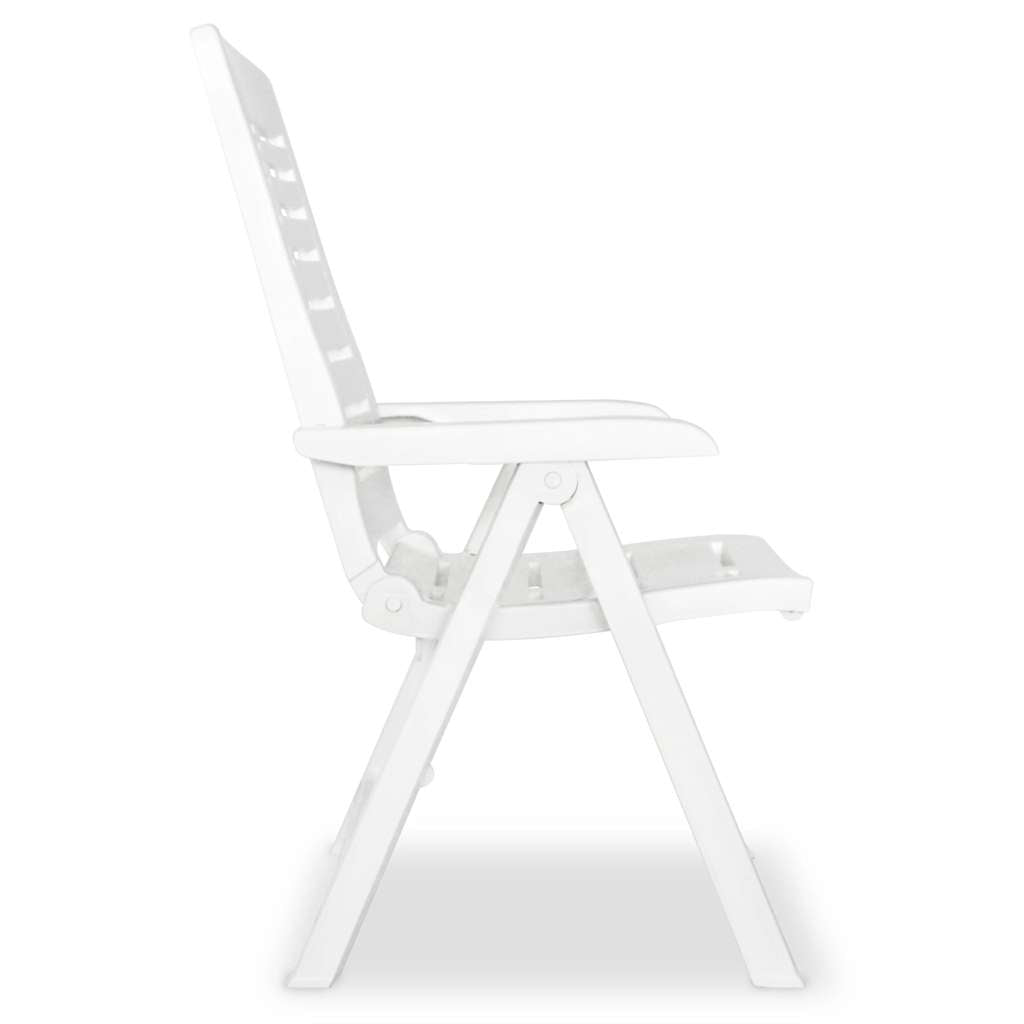 11 Piece Outdoor Dining Set Plastic White