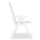 11 Piece Outdoor Dining Set Plastic White - Rear View