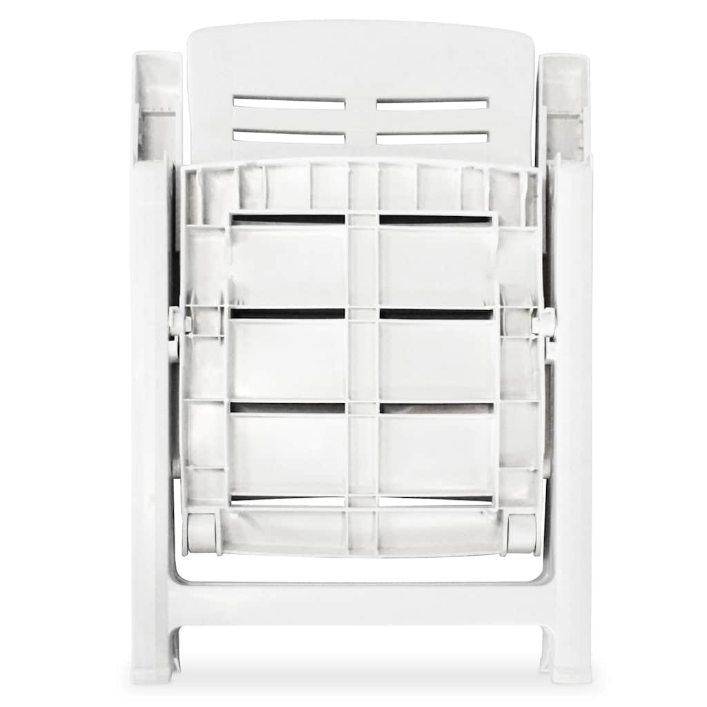 11 Piece Outdoor Dining Set Plastic White