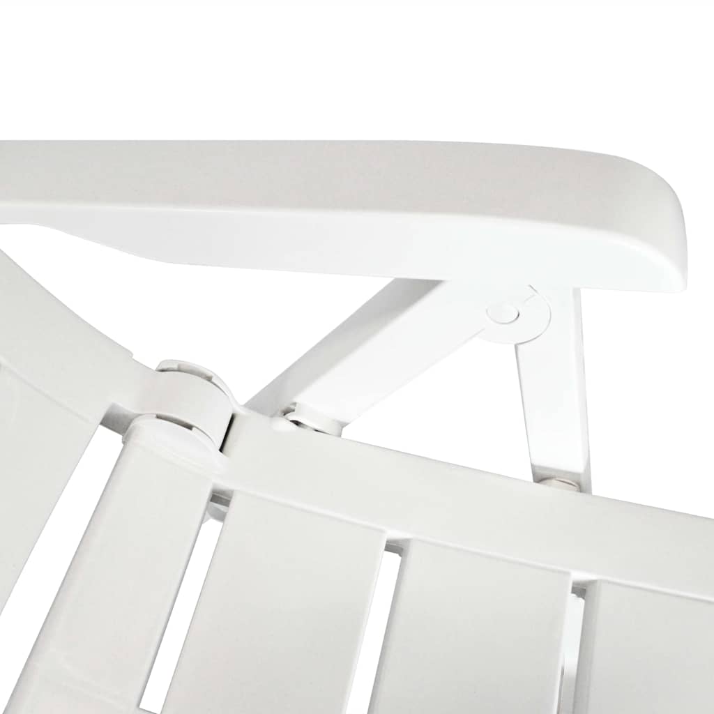 11 Piece Outdoor Dining Set Plastic White