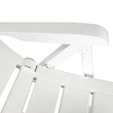 11 Piece Outdoor Dining Set Plastic White - Low Angle
