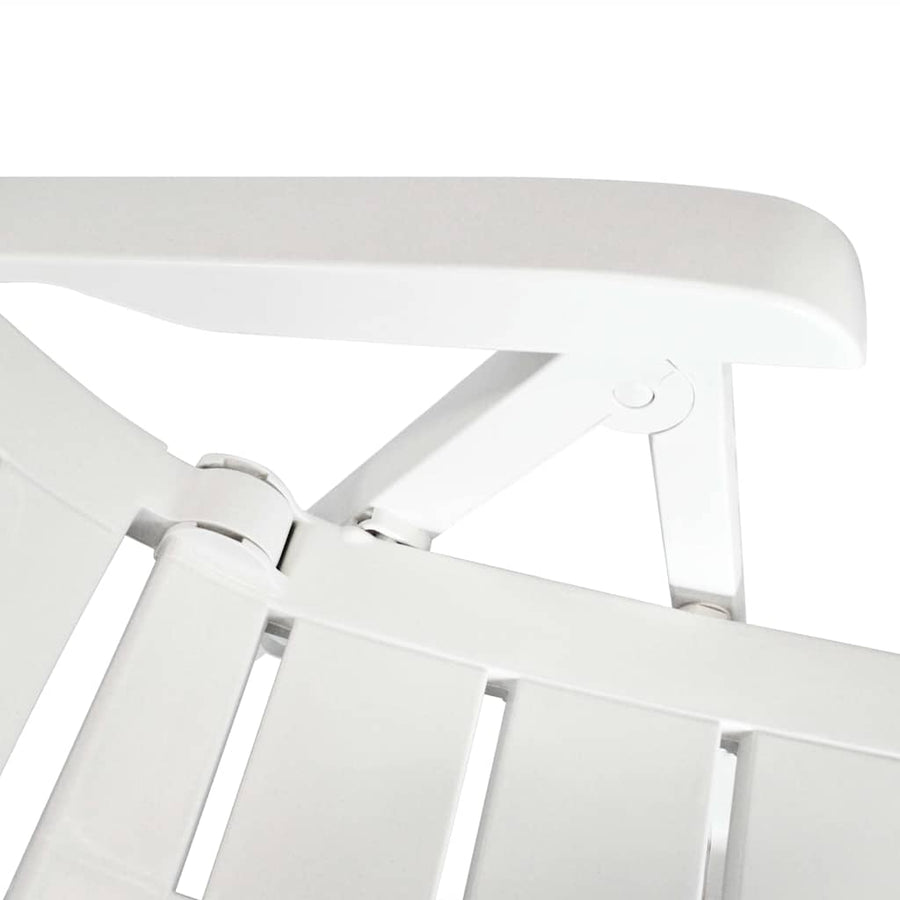 11 Piece Outdoor Dining Set Plastic White
