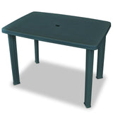 3 Piece Bistro Set Plastic Green - Side View