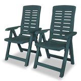 3 Piece Bistro Set Plastic Green - Top-Down View