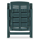 3 Piece Bistro Set Plastic Green - Close-Up Angle