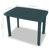3 Piece Bistro Set Plastic Green - Extra Image
