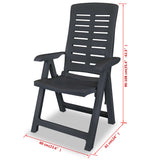 3 Piece Bistro Set Plastic Anthracite - Extra Image