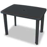 3 Piece Bistro Set Plastic Anthracite - Side View