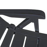 3 Piece Bistro Set Plastic Anthracite - Extra Image