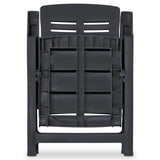 7 Piece Outdoor Dining Set Plastic Anthracite