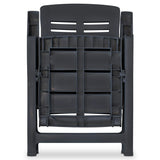 7 Piece Outdoor Dining Set Plastic Anthracite - Close-Up Angle