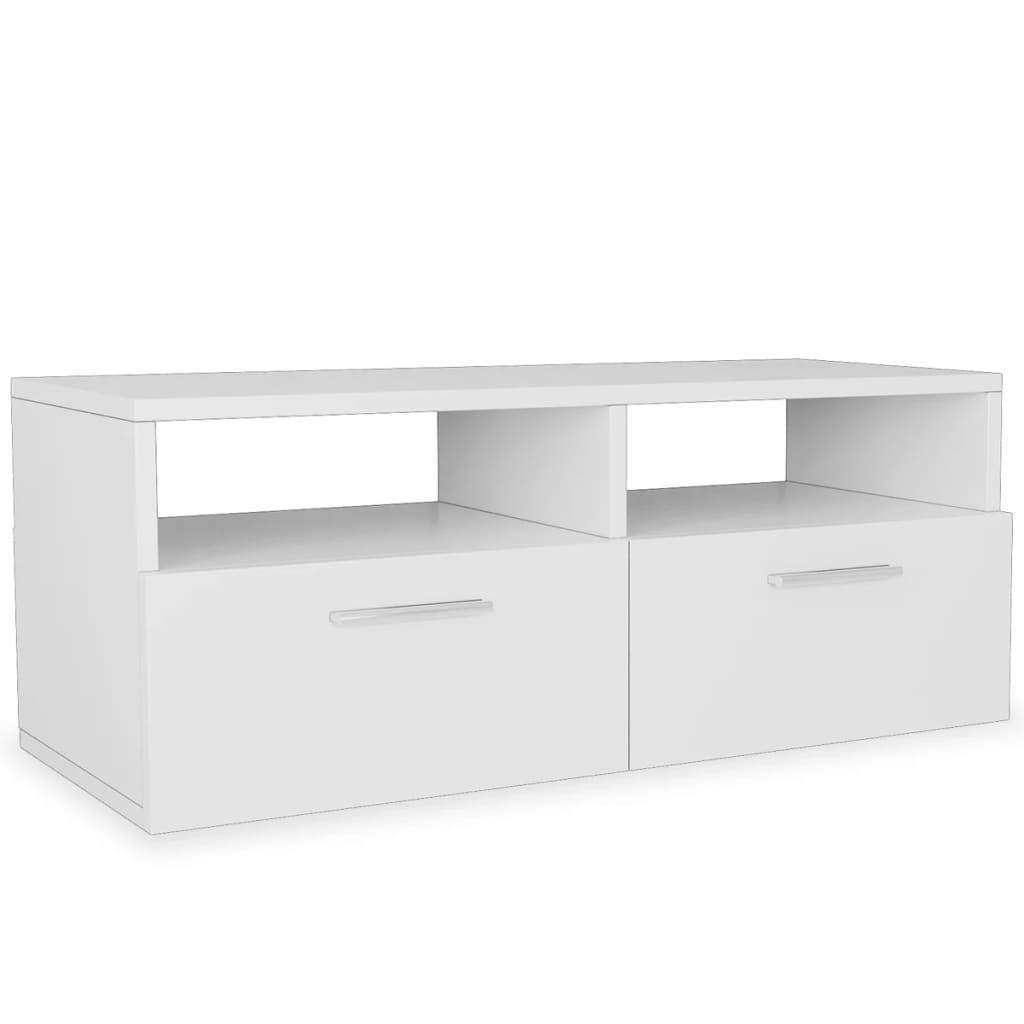 TV Cabinets 2 pcs Engineered Wood 95x35x36 cm White
