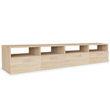2 Piece TV Cabinet Set Engineered Wood 95x35x36 cm Oak