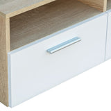 TV Cabinets 2 pcs Engineered Wood 95x35x36 cm Oak and White