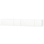 2 Piece TV Cabinet Set Engineered Wood 120x40x34 cm High Gloss White