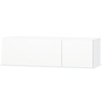 2 Piece TV Cabinet Set Engineered Wood 120x40x34 cm High Gloss White