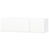 TV Cabinets 2 pcs Engineered Wood 120x40x34 cm High Gloss White - Side View