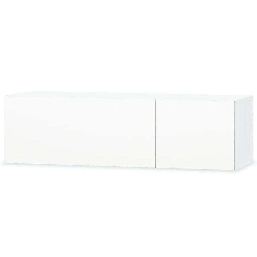 2 Piece TV Cabinet Set Engineered Wood 120x40x34 cm High Gloss White