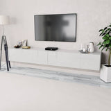 TV Cabinets 2 pcs Engineered Wood 120x40x34 cm High Gloss White