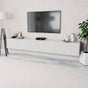 2 Piece TV Cabinet Set Engineered Wood 120x40x34 cm High Gloss White