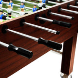 Football Table Steel 60 kg 140x74.5x87.5 cm Brown - Close-Up Angle