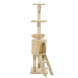 Cat Tree with Sisal Scratching Posts 138 cm Beige