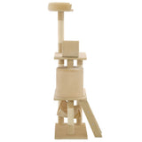 Cat Tree with Sisal Scratching Posts 140 cm Beige - Top-Down View