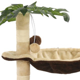 Cat Tree with Sisal Scratching Post 50 cm Beige and Brown - Rear View