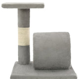 Cat Tree with Sisal Scratching Posts 65 cm Grey - 45-Degree Angle