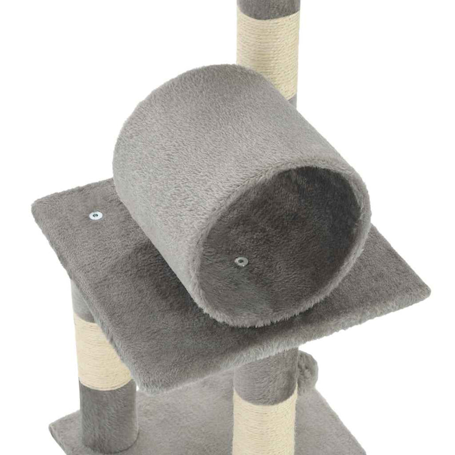 Cat Tree with Sisal Scratching Posts 65 cm Grey