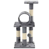 Cat Tree with Sisal Scratching Poasts 65 cm Grey Paw Prints - Side View
