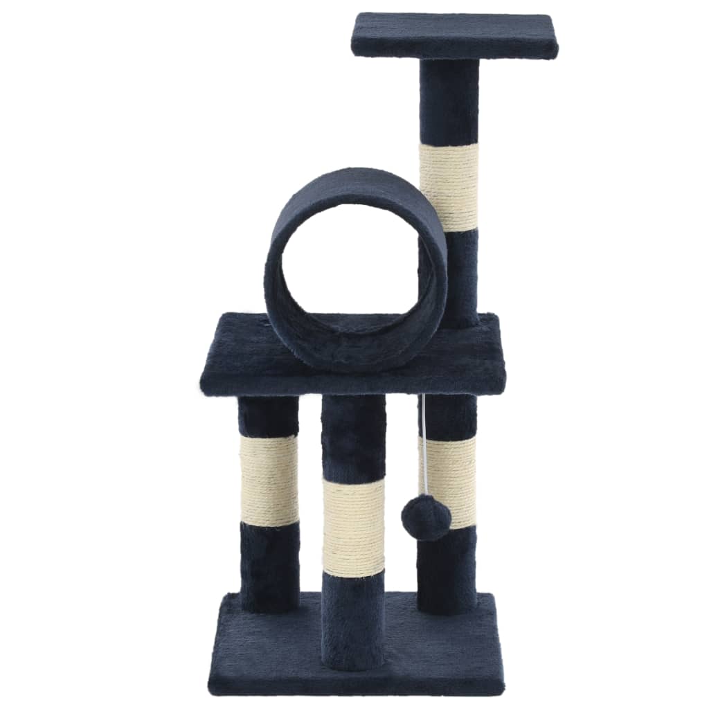 Cat Tree with Sisal Scratching Posts 65 cm Dark Blue