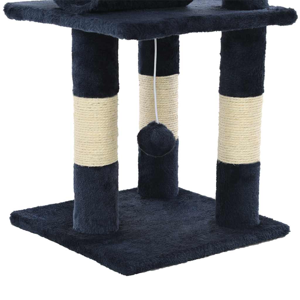 Cat Tree with Sisal Scratching Posts 65 cm Dark Blue