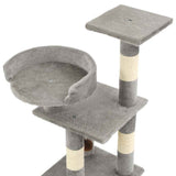 Cat Tree with Sisal Scratching Posts 65 cm Grey - Top-Down View