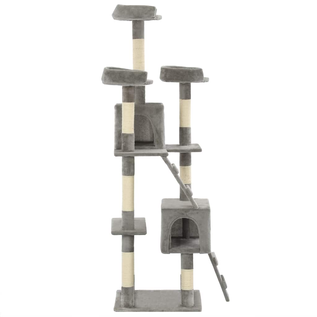 Cat Tree with Sisal Scratching Posts 170 cm Grey