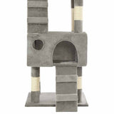 Cat Tree with Sisal Scratching Posts 170 cm Grey
