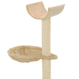 Cat Tree with Sisal Scratching Posts 105 cm Beige - Top-Down View