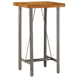 Bar Table Solid Reclaimed Teak 60x60x107 Cm - Front View