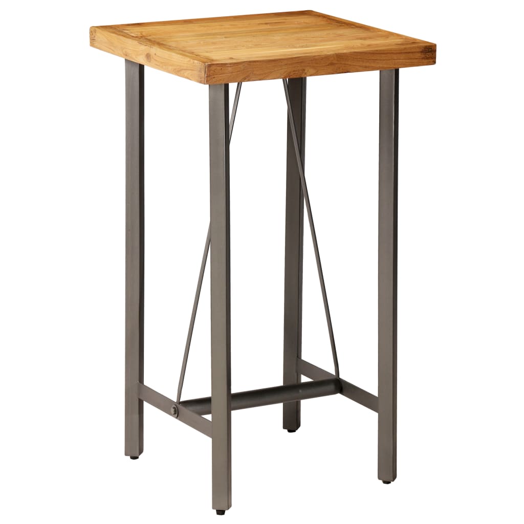 Bar Table Solid Reclaimed Teak 60x60x107 Cm
