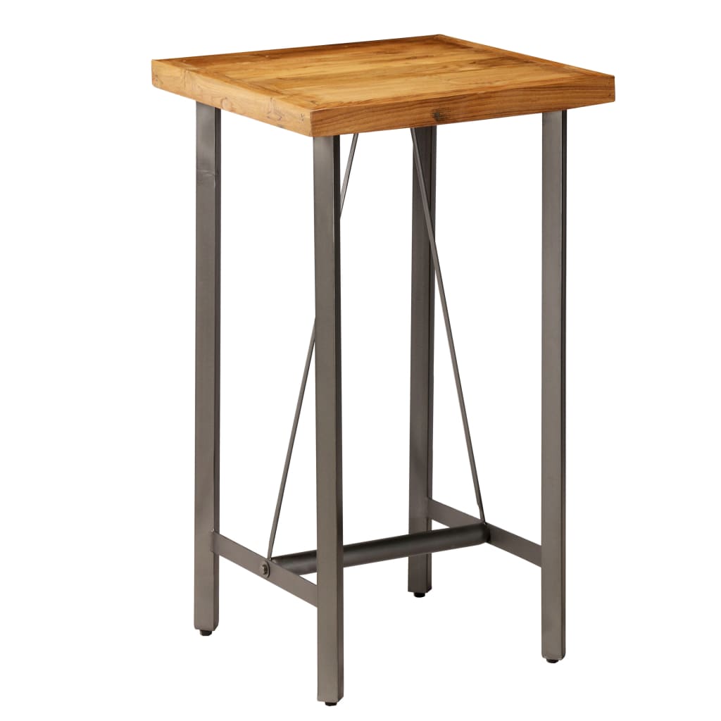 Bar Table Solid Reclaimed Teak 60x60x107 Cm
