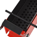 Paper Log Briquette Maker Steel 34x14x14 cm Black and Red - Side View
