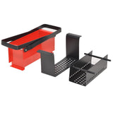 Paper Log Briquette Maker Steel 34x14x14 cm Black and Red - Top-Down View