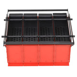 Paper Log Briquette Maker Steel 38x31x18 cm Black and Red - Front View